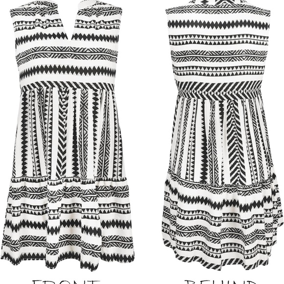 Cupshe Monochrome Patterned Mini Dress - Picture 3 of 8